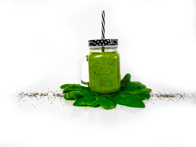Shake Woche Tag 2: Grüner Kokos Spinat Kiwi Smoothie
